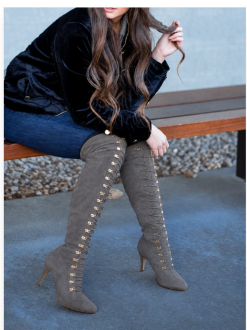 JOURNEE Trill Wide Calf Round Toe Over The Knee Boots 1J6269 NEW in box